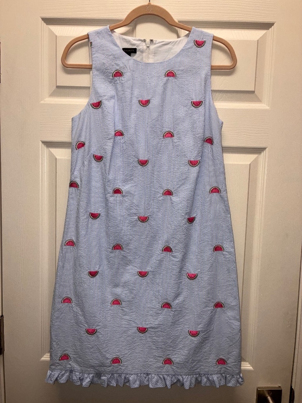 Talbots Watermelon Seersucker Dress